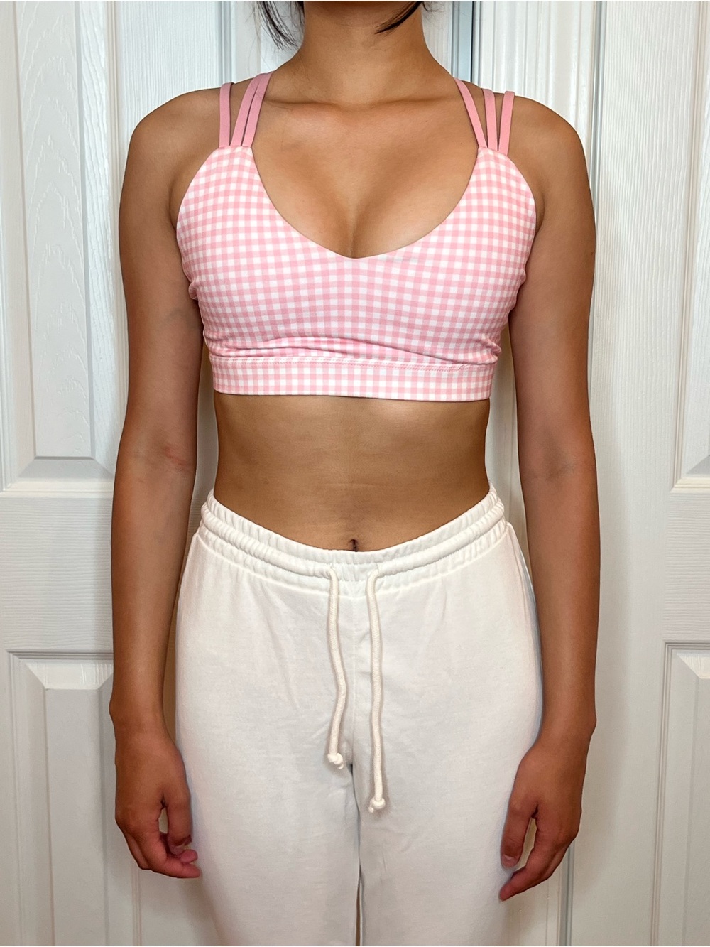 Pink Gingham Strappy Bralette - Women’s Intimates